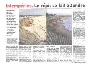Intempéries. Le répit se fait attendre - Le Télégramme, 4 janvier 2014